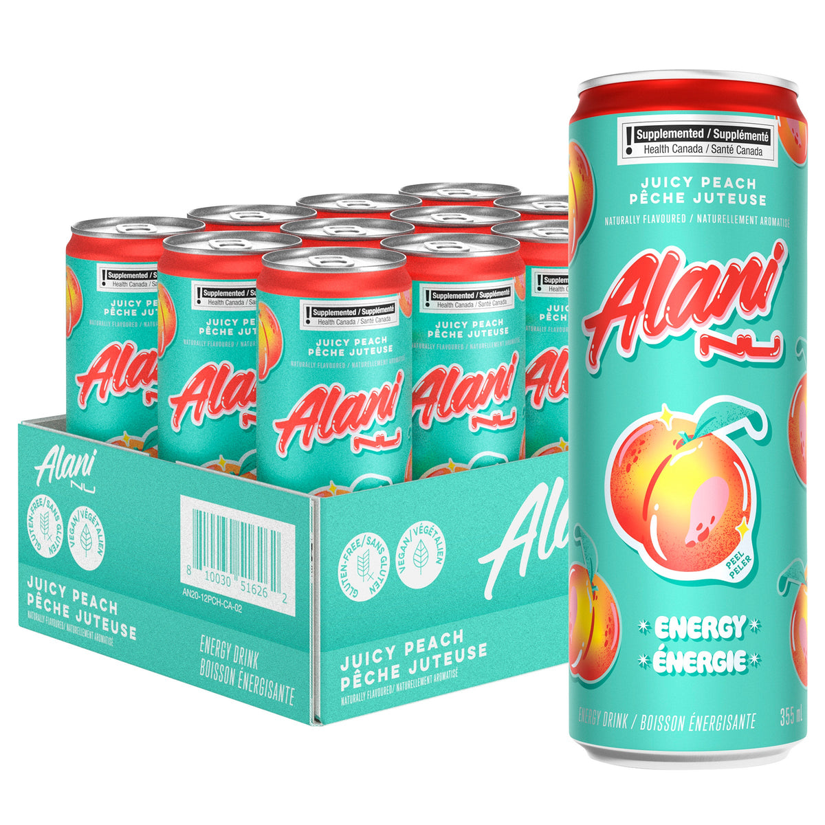 Alani Juicy Peach Energy Drink 12x355 ML