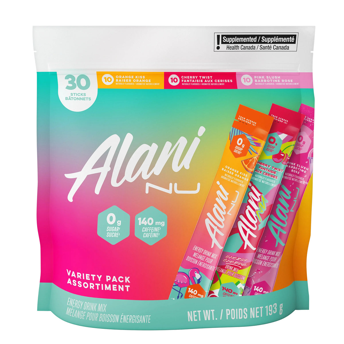 Alani NU Energy Drink Mix Variety Pack, 30 Sticks (193 g)