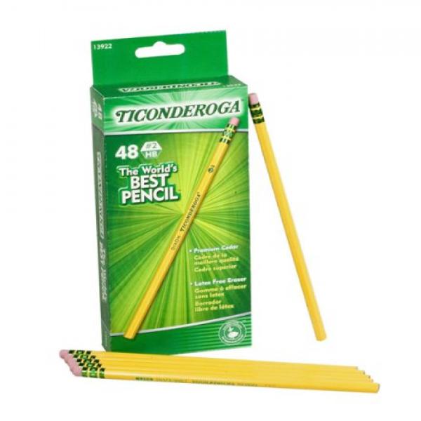 Ticonderoga Pencils, #2 Medium Soft Lead, 33pcs