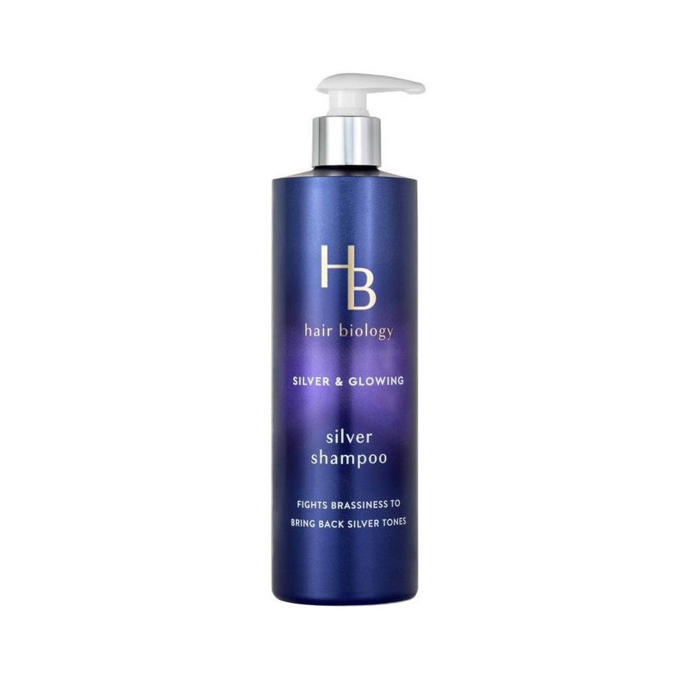 Hair Biology  Silver Shampoo with Biotin – Silver & Glowing for grey or color treated hair – 380mL