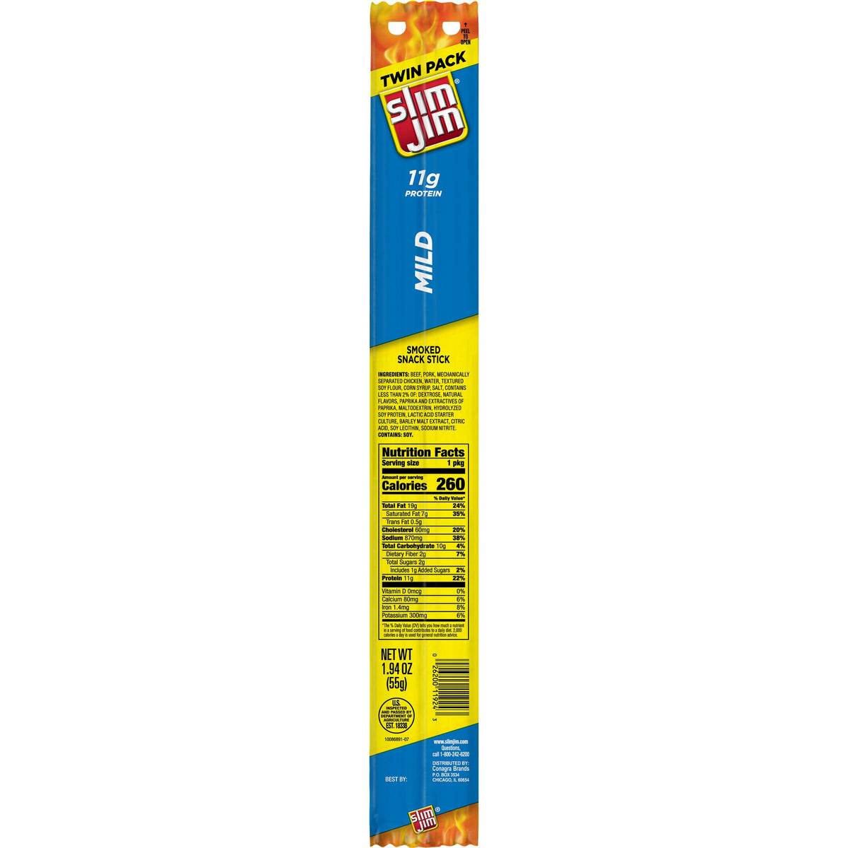 Slim Jim Giant Twin Meat Sticks - 1.94oz