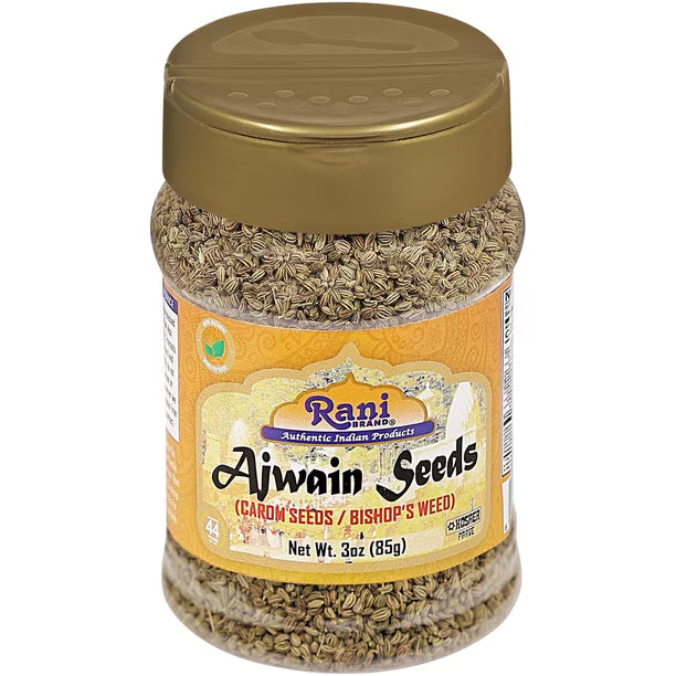 Rani Organic Ajwain Seeds (Carom Bishops Weed) Whole Indian Spice 3oz (85g) PET Jar