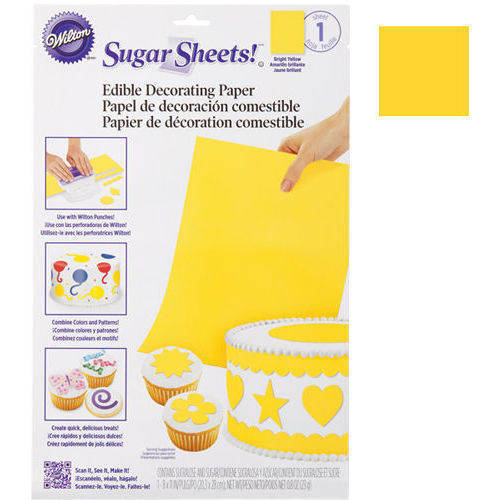 Wilton 8"x11" Sugar Sheet, Bright Yellow 1 Ct