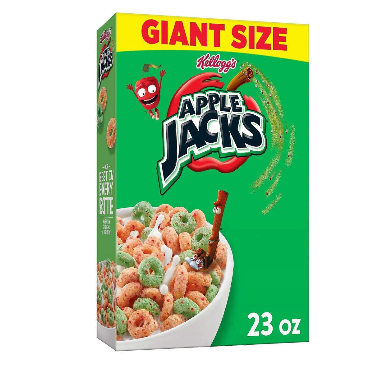 Kellogg's, Giant Size Apple Jacks Cinnamon Cereal, 23 Oz