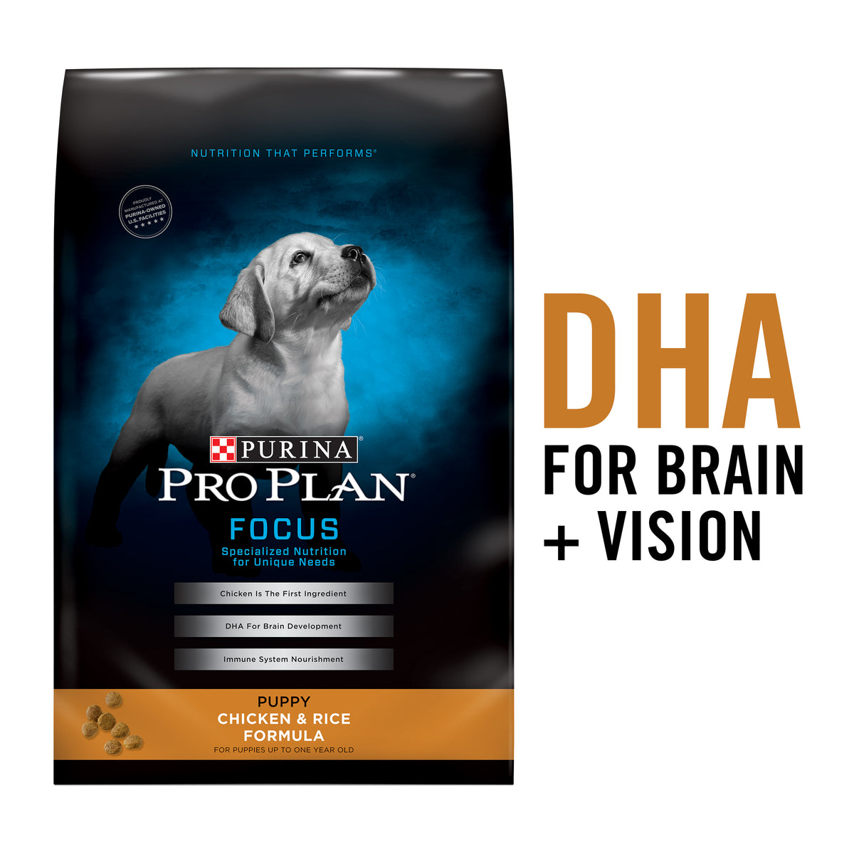 Purina Pro Plan Puppy Dry Dog Food Lean Muscle Support High Protein Chicken & Rice 34 Lb Bag