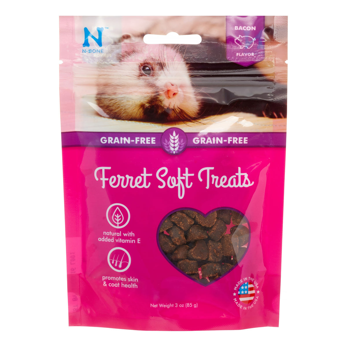 N-Bone Grain Free Bacon Soft Ferret Treats, 3 Oz