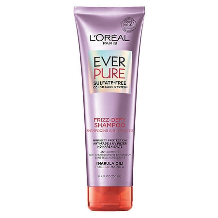 L'Oreal Paris EverPure Frizz-Defy Sulfate Free Shampoo with Marula Oil - 8.5 Fl Oz