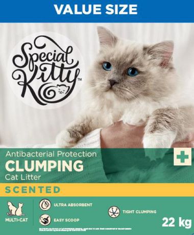 Special Kitty Pl Special Kitty Antibacterial Protection Clumping Cat Litter - Scented 22kg