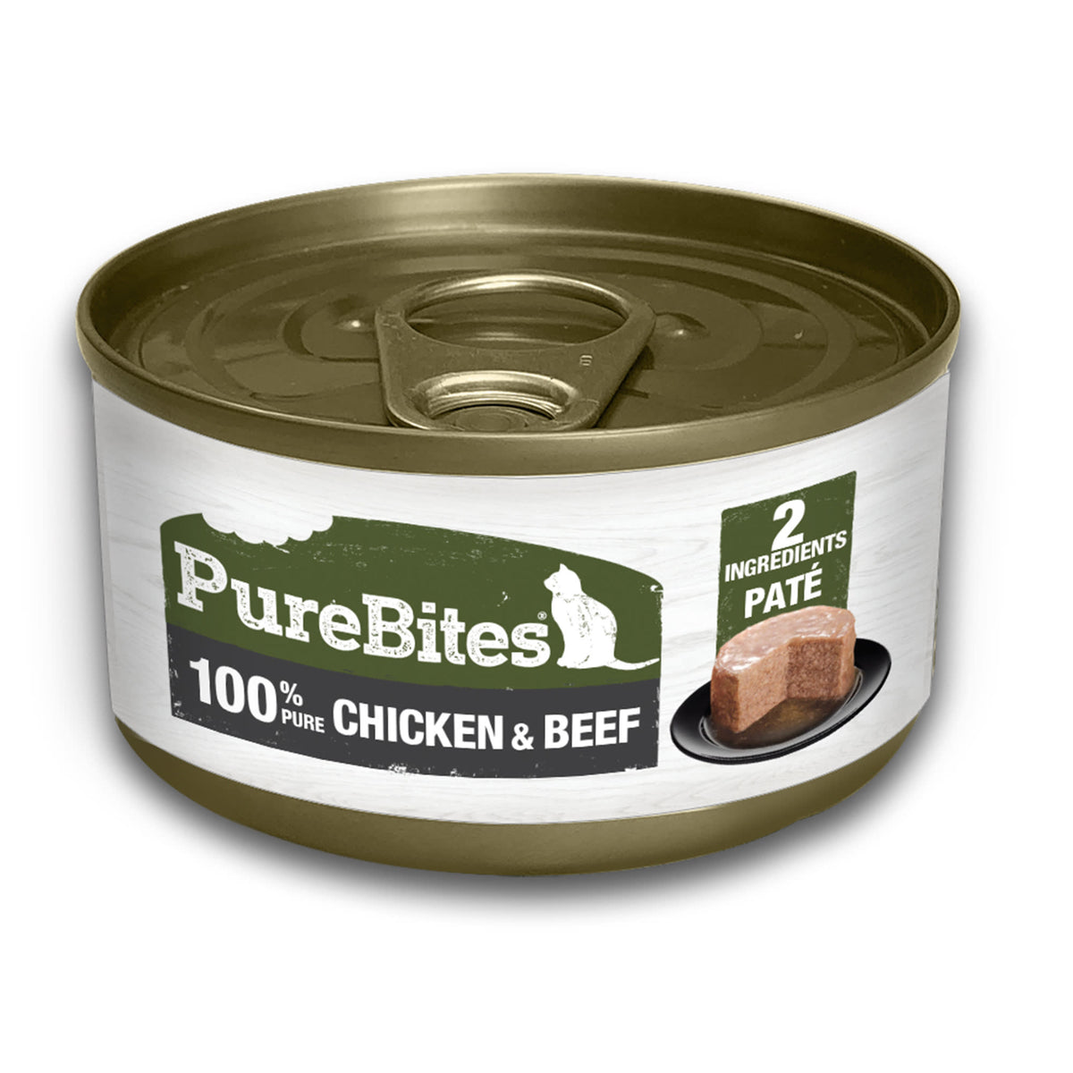 PureBites 100% Pure Chicken & Beef Pate Cat Treat 2.5-oz