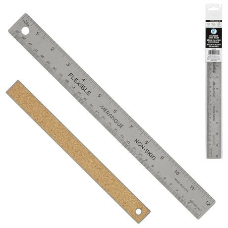 Merangue Stainless Steel Ruler, 12-Inch/30cm