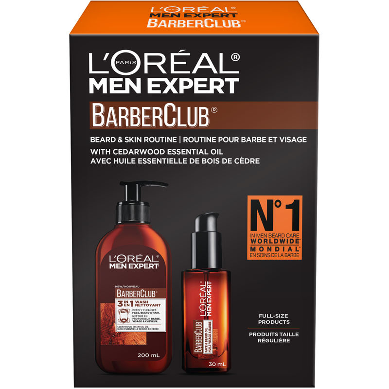 L'Oreal Paris Men Expert BarberClub 3-in-1, Face Wash, Beard Wash, Beard Shampoo, Cleanses and Conditions Skin with Face Cleanser, with Cedarwood Essential Oil, 200ml