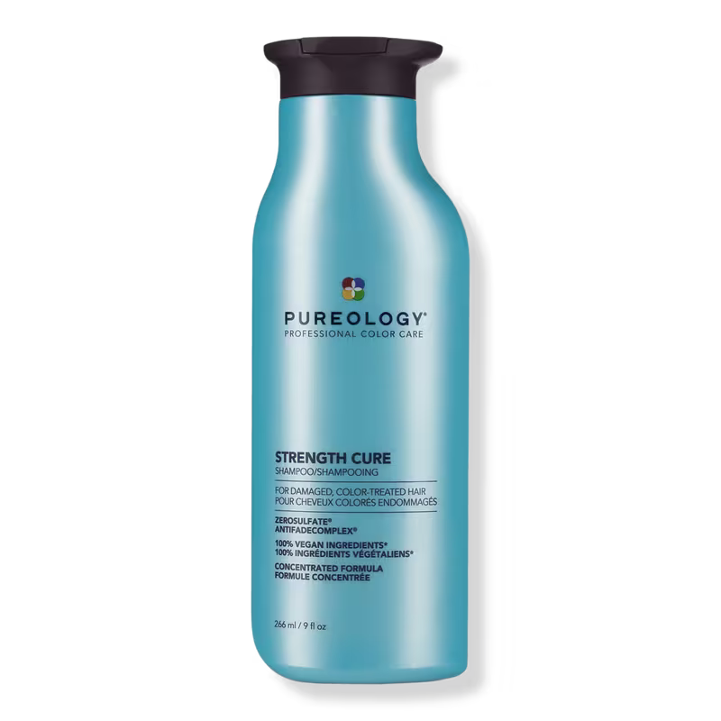 Pureology Strength Cure Shampoo, Strengthening Shampoo, Helps Repair Damaged, Color Treated Hair.Renews Strength and Softness, Vegan, Sulfate-Free, Paraben-Free,