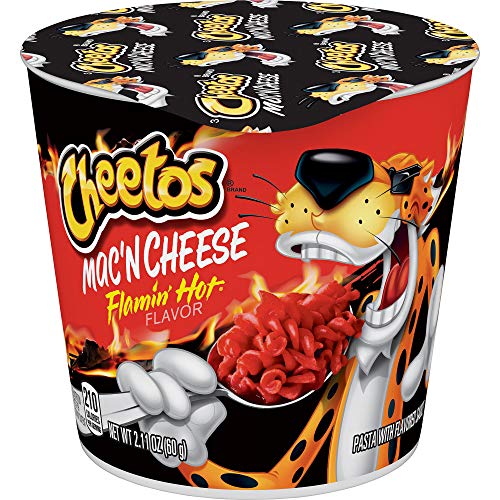 Cheetos Flamin Hot Mac N Cheese Pasta with Flavored Sauce 2.11 Oz Cup