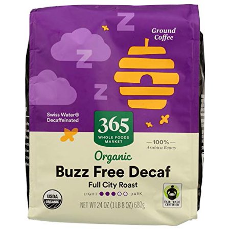 365 by Whole Foods Market Organic Ground Coffee Full City Roast - Buzz Free Decaf (Bag) 24 Ounce