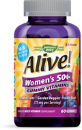 Nature S Way Alive! Women S 50+ Gummy Multivitamin B-Vitamins Mixed Berry Flavored 60 Count