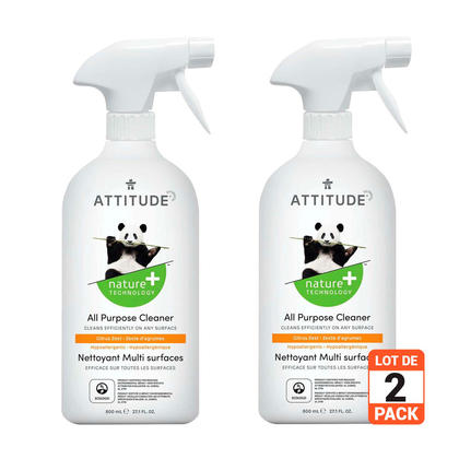 ATTITUDE All Purpose cleaner, Made with 94% Plant-Based Ingredients, 800 mL