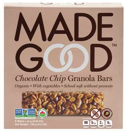 MadeGood Gran/Bar ChocChp Org 5Pk 120G