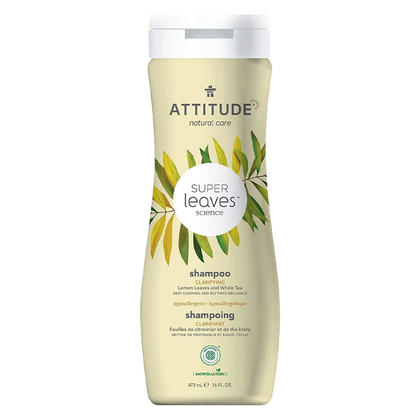 ATTITUDE Clarifying Shampoo, Plant- and Mineral-Based Ingredients, Vegan, Lemon Leaves and White Tea, 473 mL