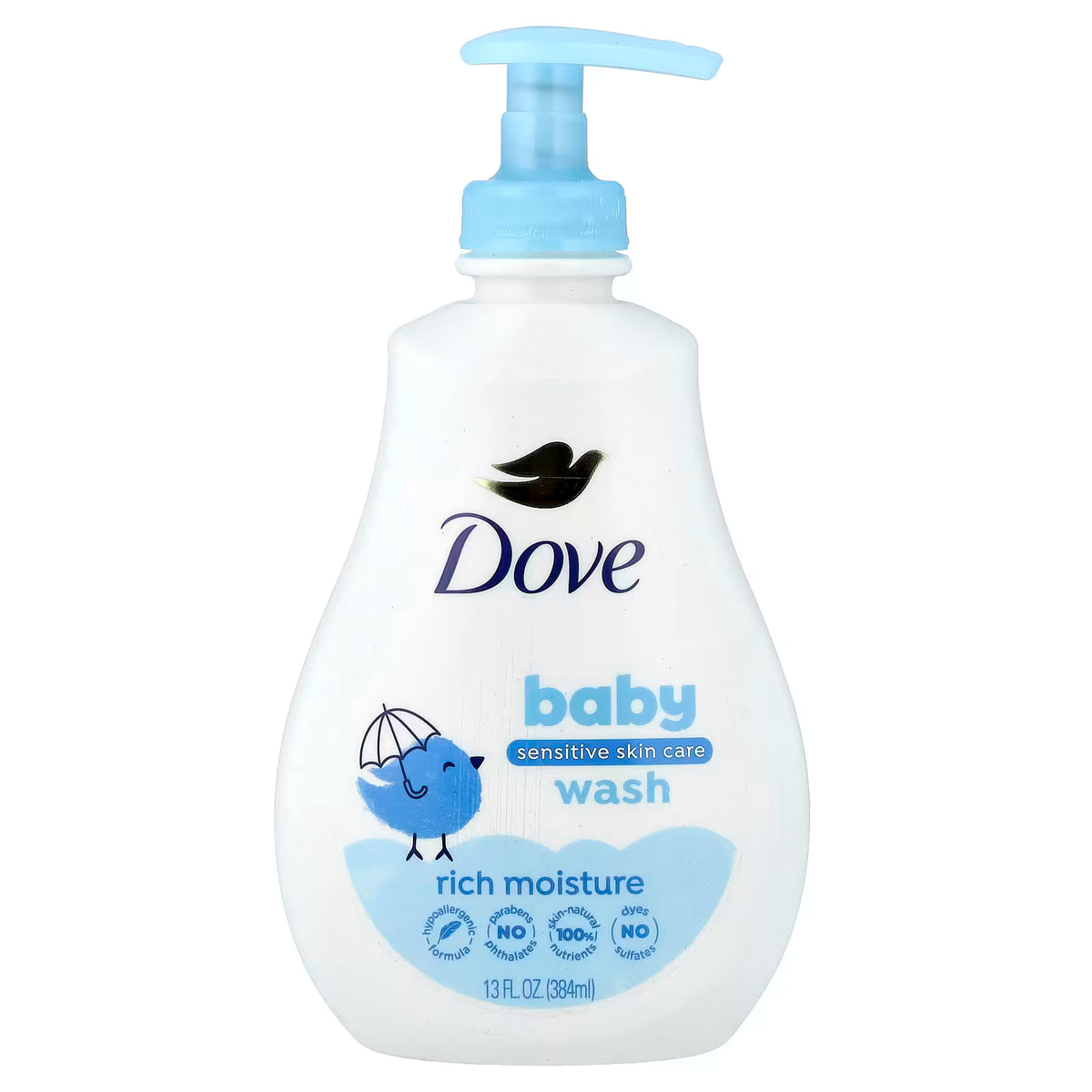 Baby Wash for Sensitive Skin Care, Rich Moisture 384 mL
