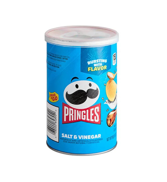 Pringles Salt & Vinegar Potato Crisps Grab N' Go, 2.5 Oz