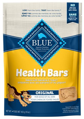 Blue Buffalo Blue Health Bars Bananas & Yogurt Dog Biscuits Small, Medium, Large and Xlarge
