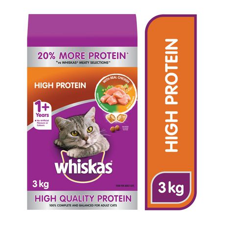 Whiskas Cat Food Dry 20% Protein 3KG