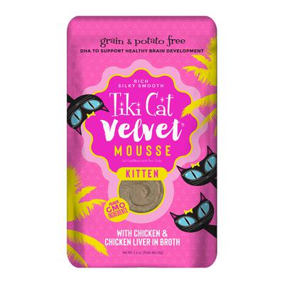 Tiki Cat Baby Mousse Chicken & Chicken Liver Wet Cat Food for Kittens Food Pouch 2.4-oz