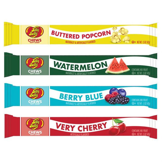 Jelly Belly Chews Taffy Candy 1.5 Ounce Bars