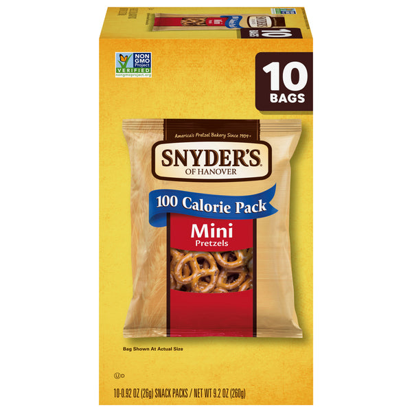 Snyder S of Hanover Pretzels Snaps 100 Calorie Packs 10 Ct Multipack