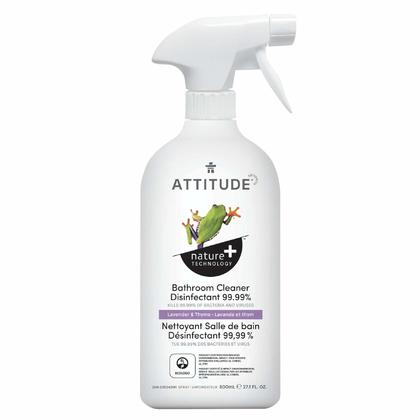 ATTITUDE Bathroom Disinfectant Cleaner Toilet & Tile, Vegan Lavender & Thyme Scent, 800 mL