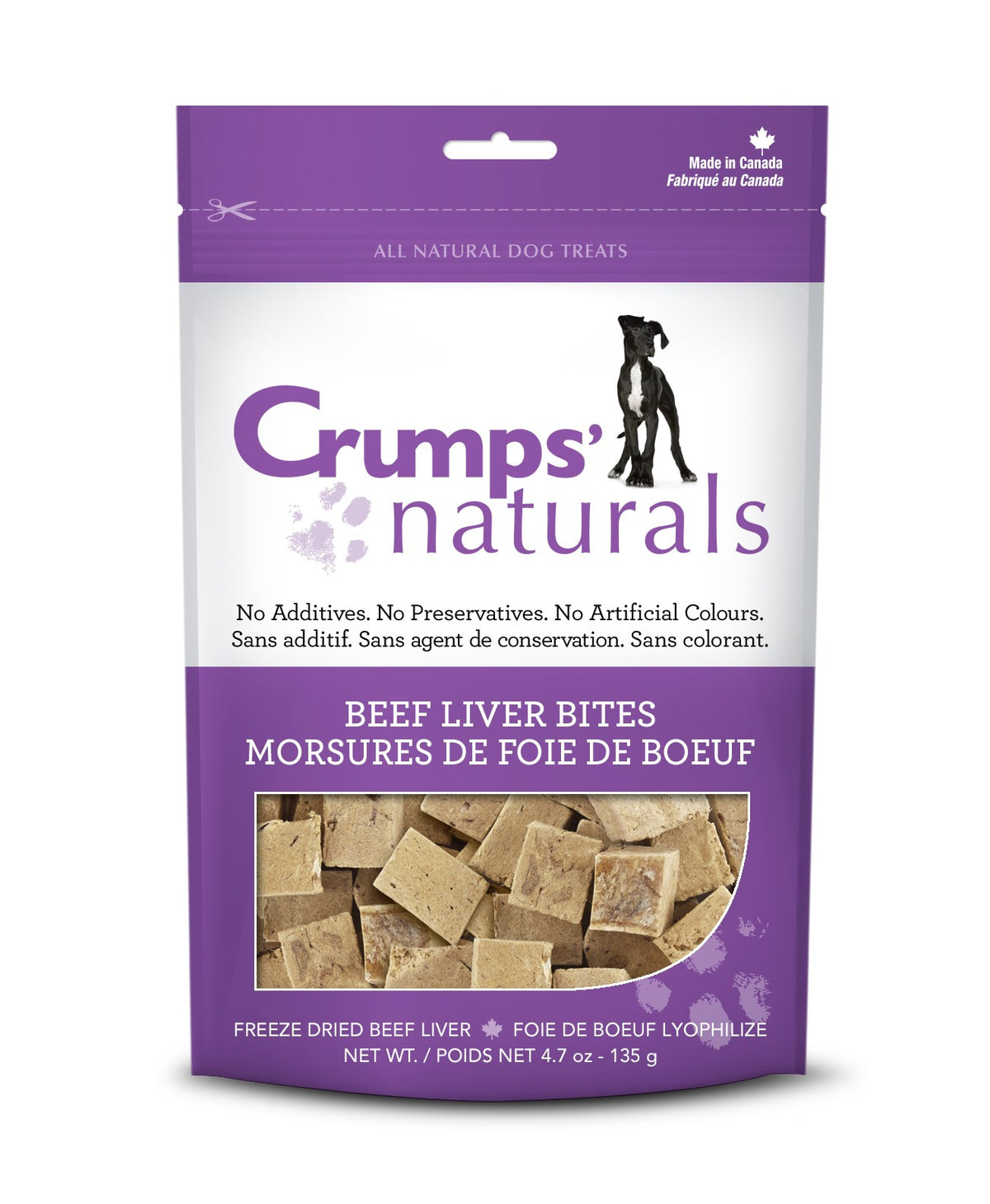 Crumps Naturals Liver Bites Beef Freeze Dried Dog Treats 10 Oz