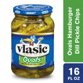 Vlasic Ovals Hamburger Dill Pickle Chips Keto Friendly 16 Fl. Oz