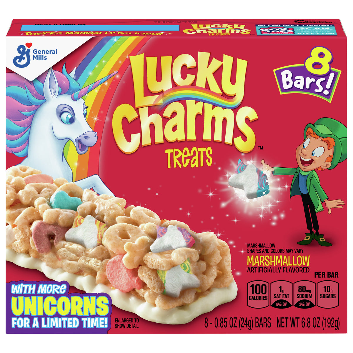 General Mills, Lucky Charms Marshmallow Treats Bars, 6.8 Oz