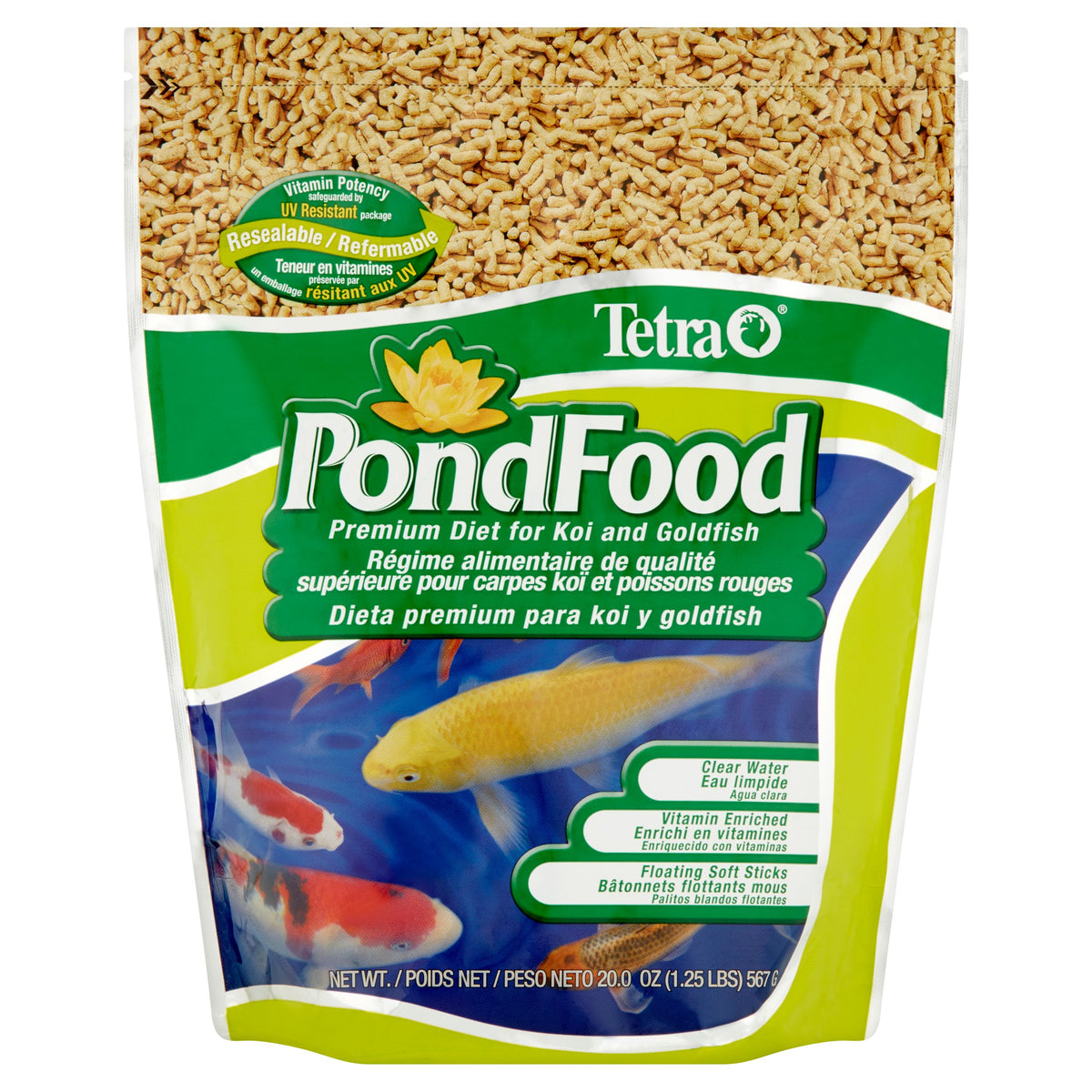 Tetra Pond Fish Food for Koi and Goldfish, 1.25lb