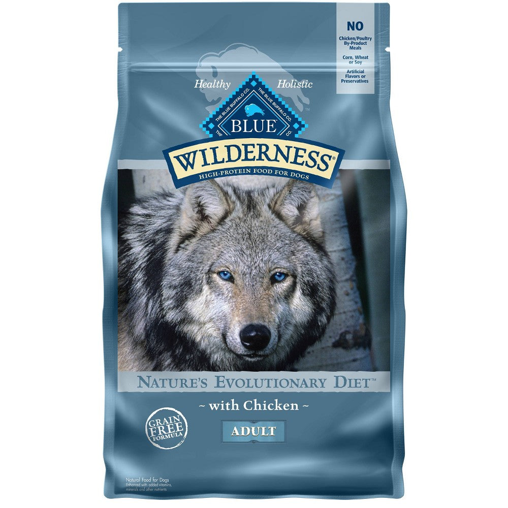 Blue Buffalo Wilderness Adult High-Protein Dry Dog Food Grain-Free Chicken 4.5-lb. Bag