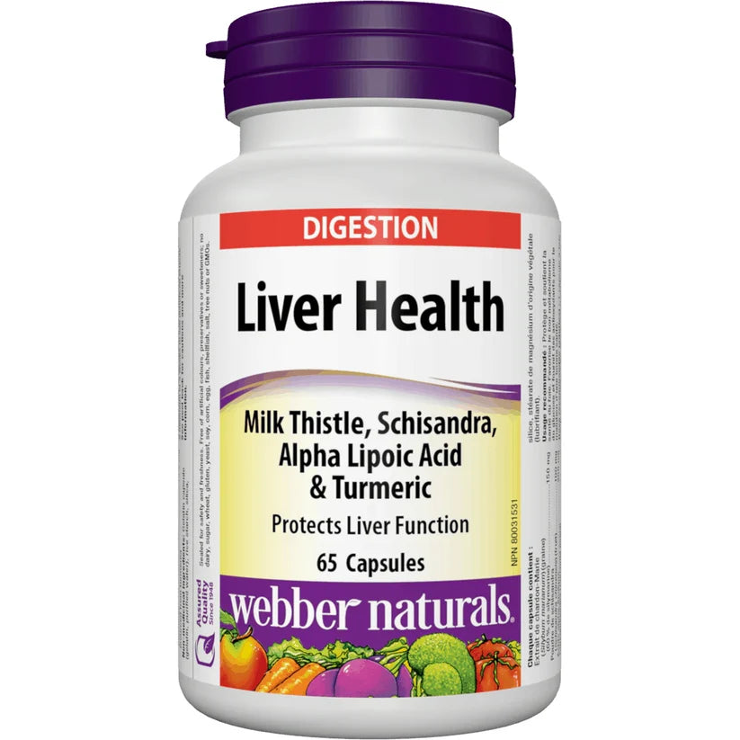 Webber Naturals Liver Health with Milk Thistle, Schisandra, Alpha Lipoic Acid & Turmeric
