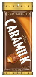 Cadbury Chocolate Bars, Caramilk 4x50 g