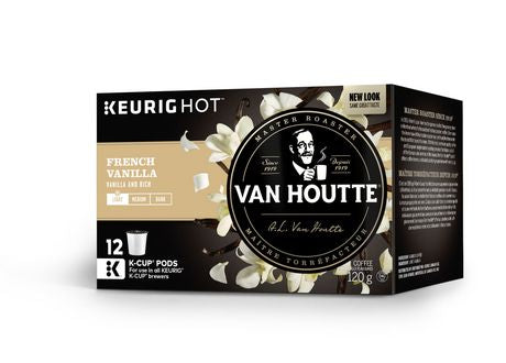 12 Pack Single Serve Van Houtte French Vanilla Light Roast Coffee K-Cup Pods