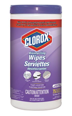Clorox Disinfecting Wipes, Lavender, 75 Count