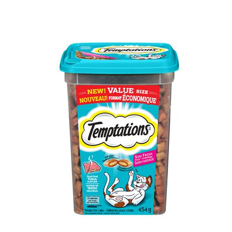 Temptations Tempting Tuna Flavour Soft & Crunchy Adult Cat Treats Value Pack, 454g