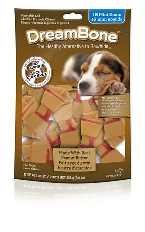 Dreambone Mini Peanut Butter Dog Chews, Rawhide Free Dog Treats