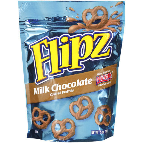 Flipz Milk Chocolate Covered Pretzels, 5 Oz Bag