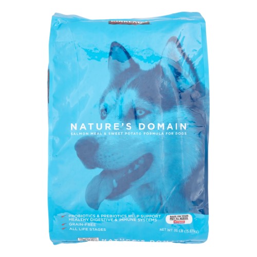 Kirkland Signature Nature S Domain Grain-Free Salmon Meal & Sweet Potato Formula Dog Food 35 Lb