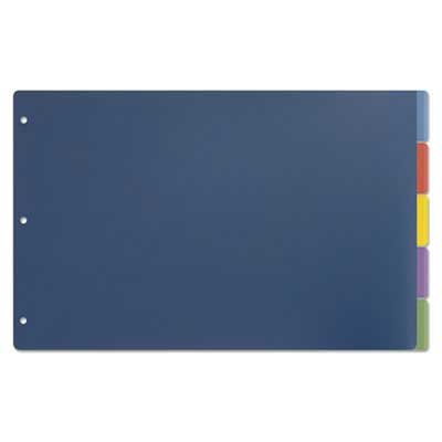 Tabloid-Size Poly Index Divider 5-Tab 11 X 17 Assorted 1 Set