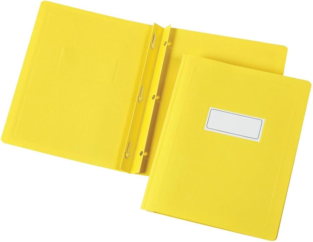 Oxford Panel & Border Report Cover, Letter Size, Vibrant Yellow, 100-Sheet Capacity, 25-Pack