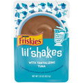 Purina Friskies Pureed Cat Food Topper, Lil' Shakes with Tantalizing Tuna Lickable Cat Treats, 1.55 Oz