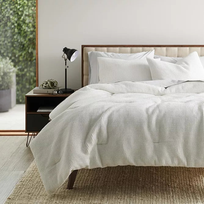 Sonoma Goods For Life Andorra Waffle Comforter King Size - White