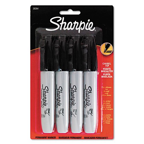 Sharpie - Permanent Markers 5.3mm Chisel Tip Black
