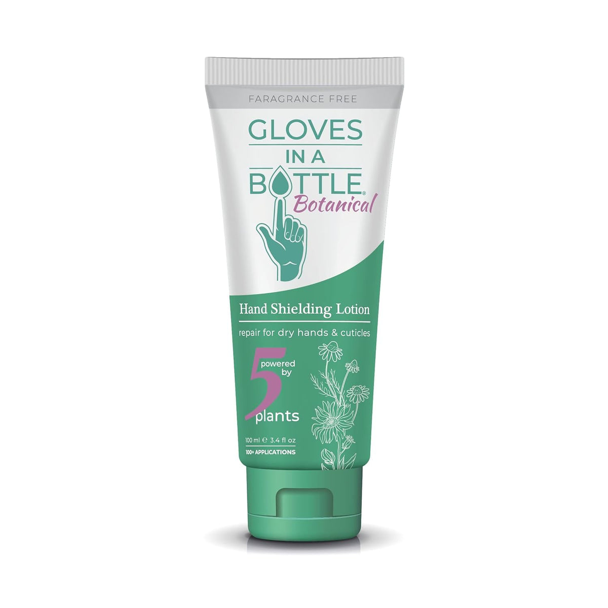 Gloves In A Bottle Botanical – Shielding Lotion for Dry Skin Hand Lotion for Dry Hands & Cuticles – 3.4 oz Botanical Tube