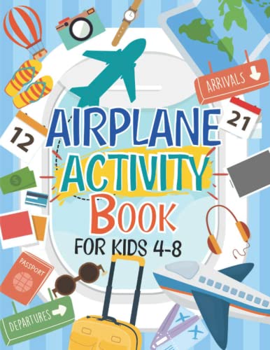 Airplane Activity Book for Kids Ages 4-8